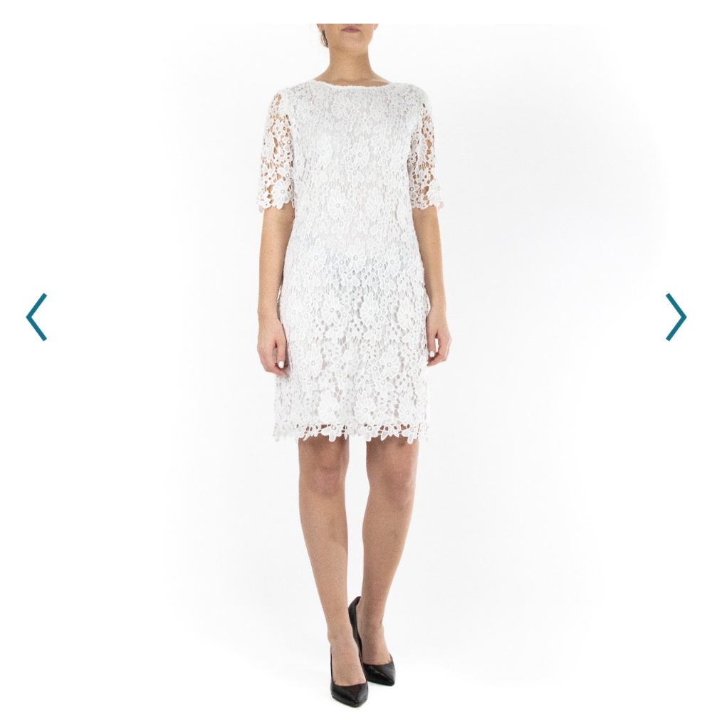 Floral Lace Sheath Cocktail Dress